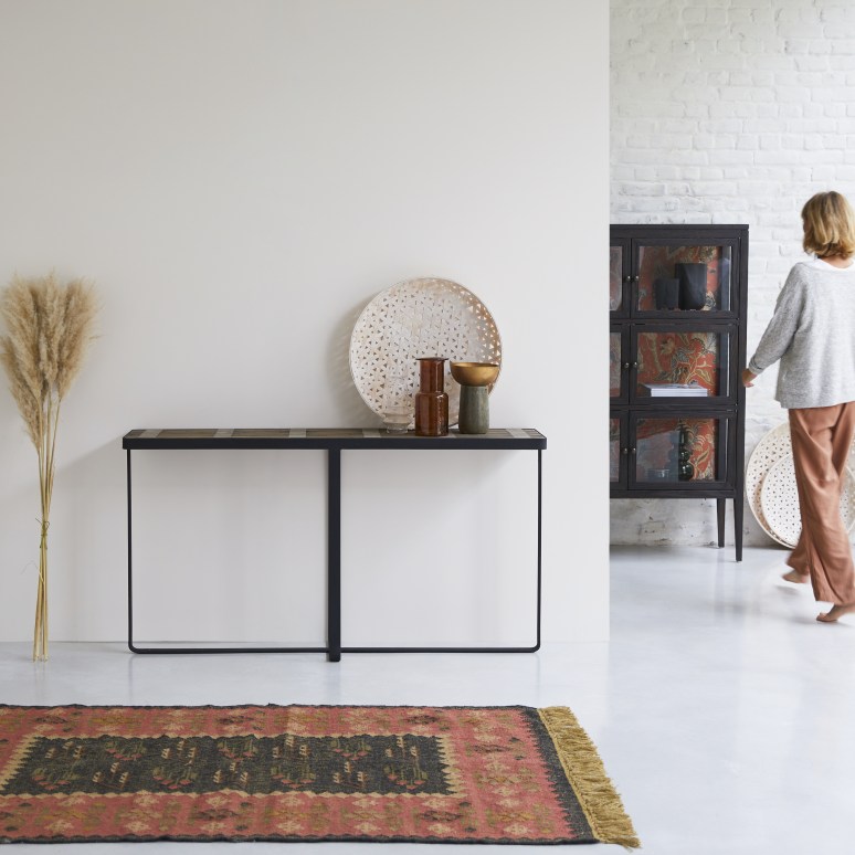 Ani - Solid pine and metal Console table