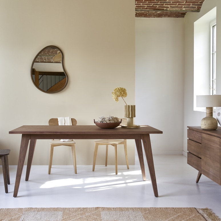Solid walnut Table Dining Room Dining Tables Tikamoon