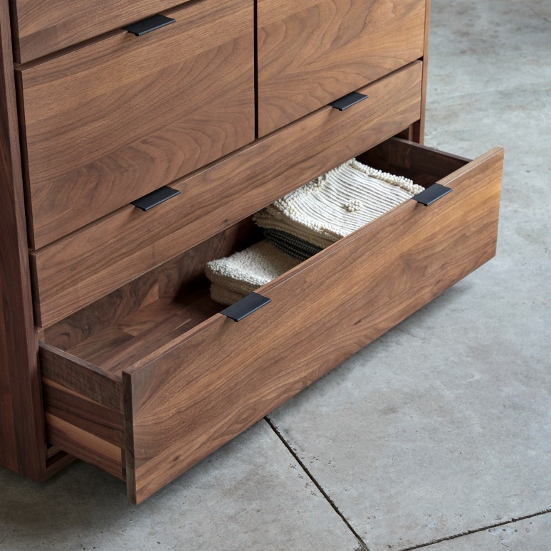 Dark walnut chest of drawers hotsell