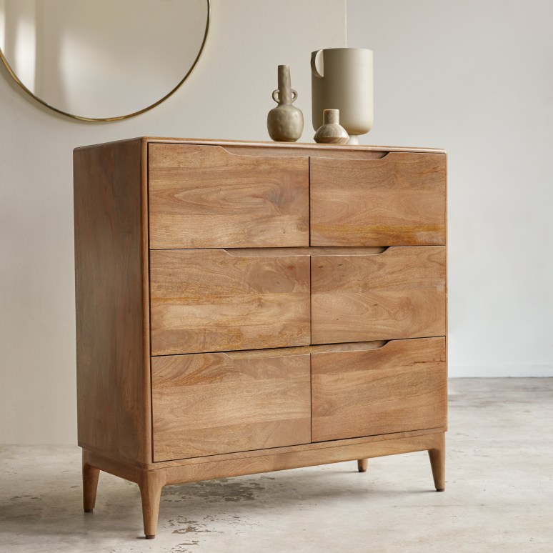 Mango wood chest of drawers hotsell