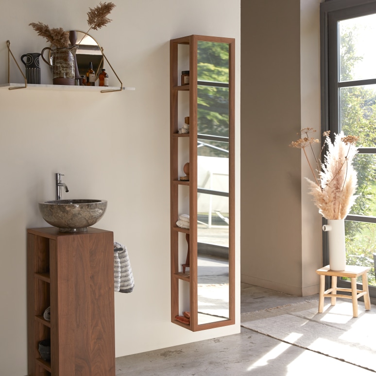 Right solid walnut column - Bathroom / Cupboards - Tikamoon