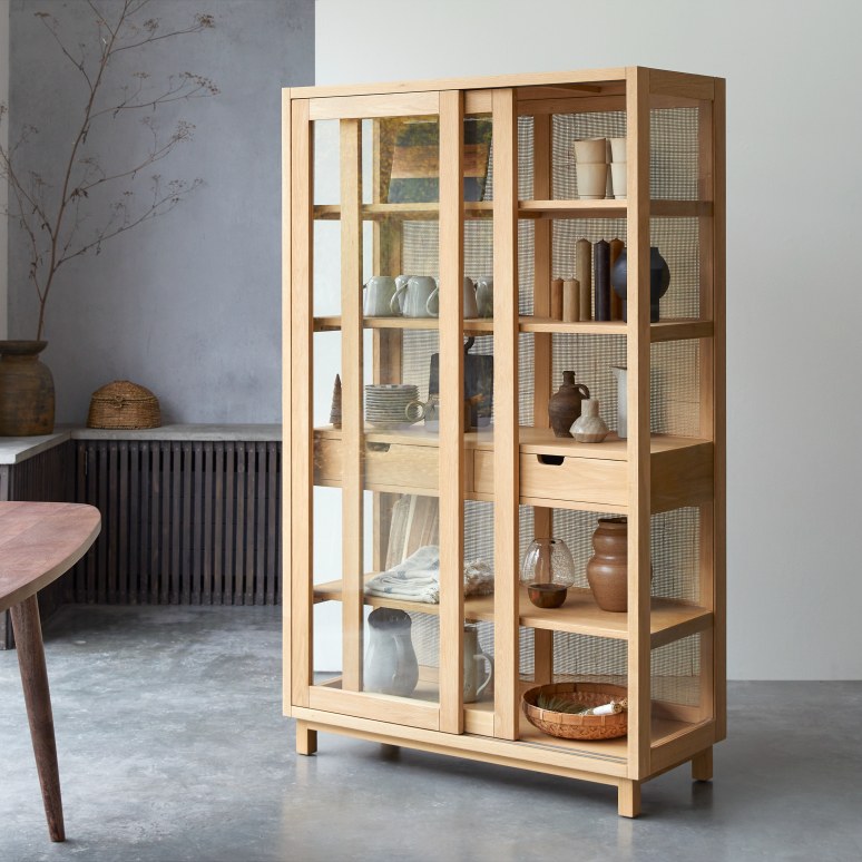Solid oak storage unit discount