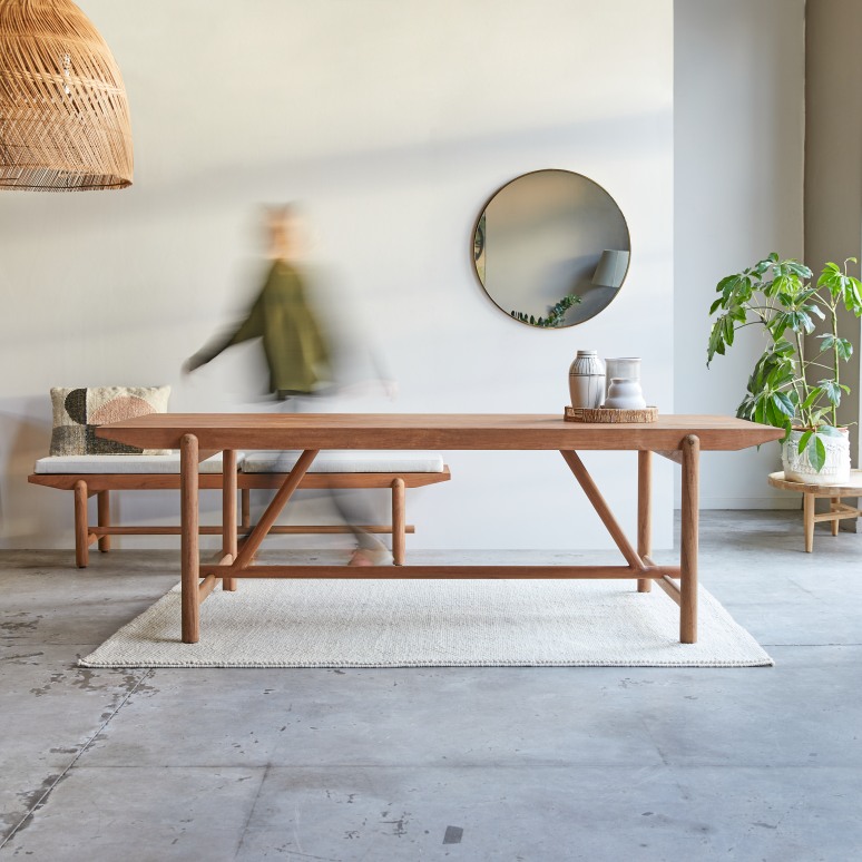 Teak dining room table discount