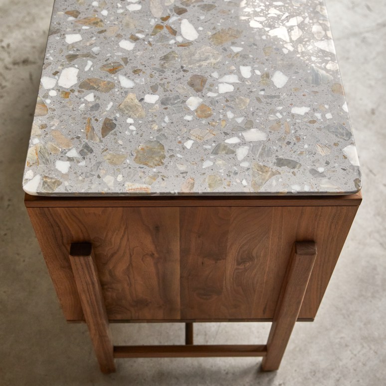 Isaure - Solid Walnut and Premium Terrazzo Sideboard