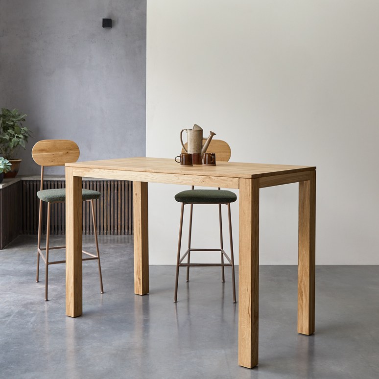 Solid oak Bar Table 4 6 pers Dining Room Dining Tables Tikamoon