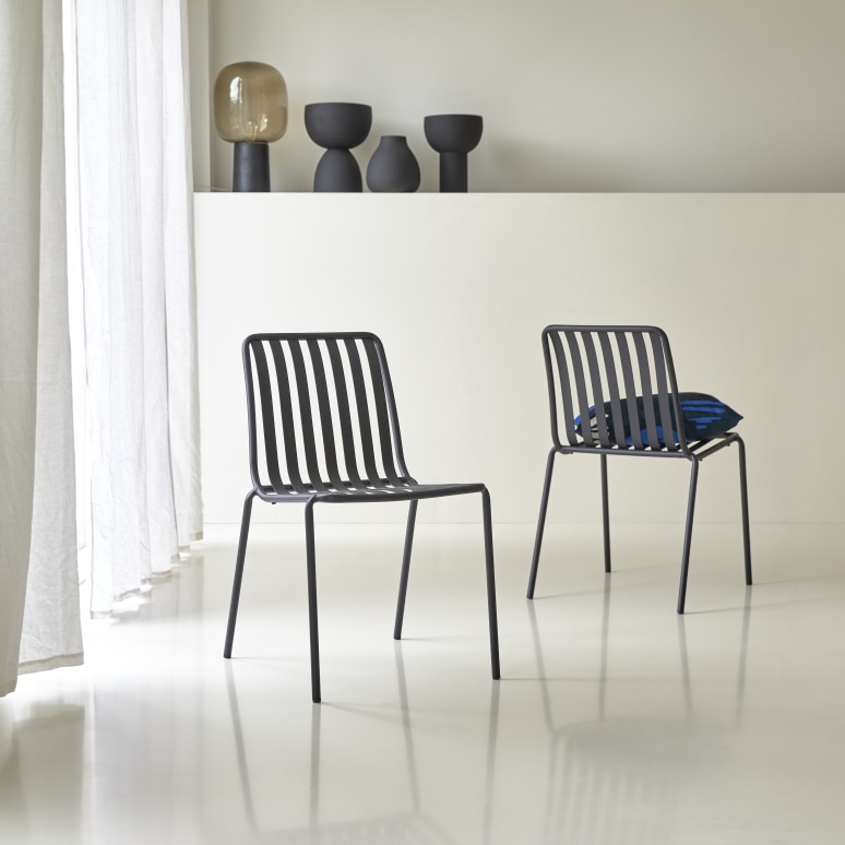 Black metal dining chair Dining room furniture Tikamoon