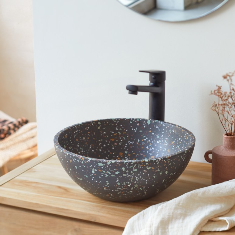 Micha - Round Confetti Terrazzo Bathroom Sink