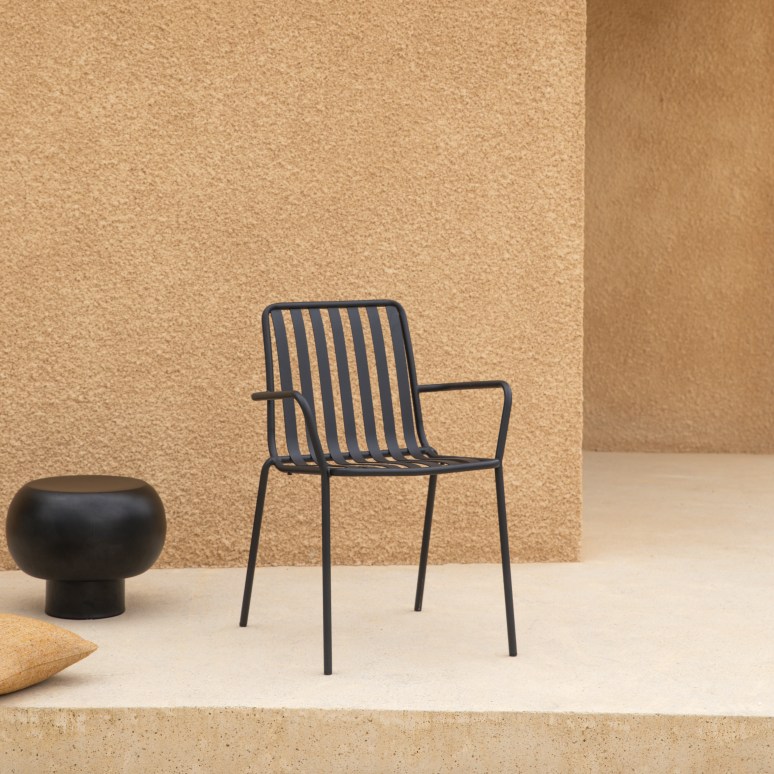 Gaby - Fauteuil de jardin en métal black