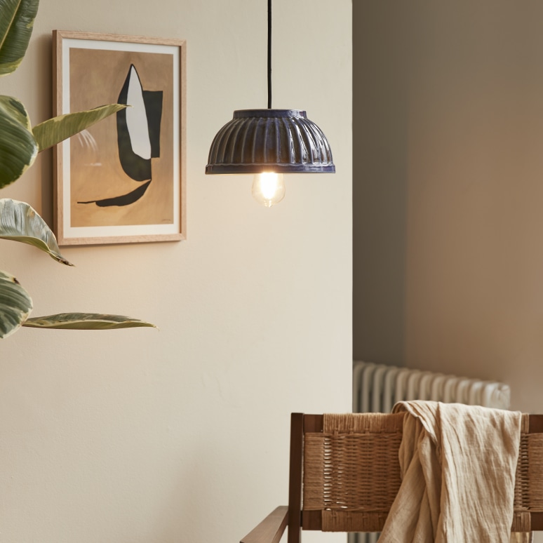 Pedro - Ceramic pendant light, blue