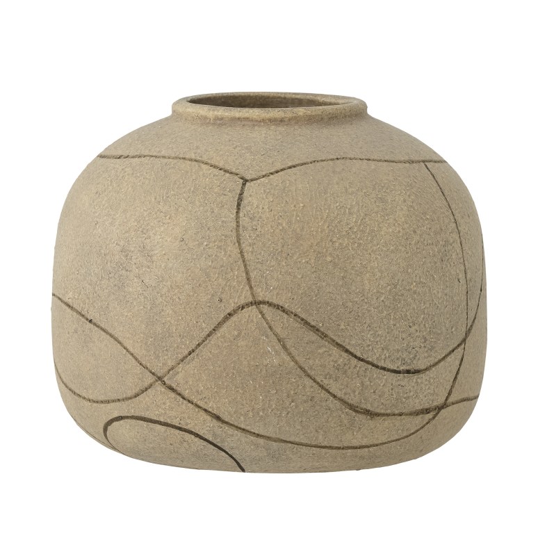 Herbstliche Rattan-Vase Gewebt – Tischdekoration Für Pflanzen, Ca. 15x18 Cm, Naturlook