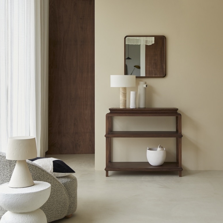 Dressoir van massief acacia 100 cm