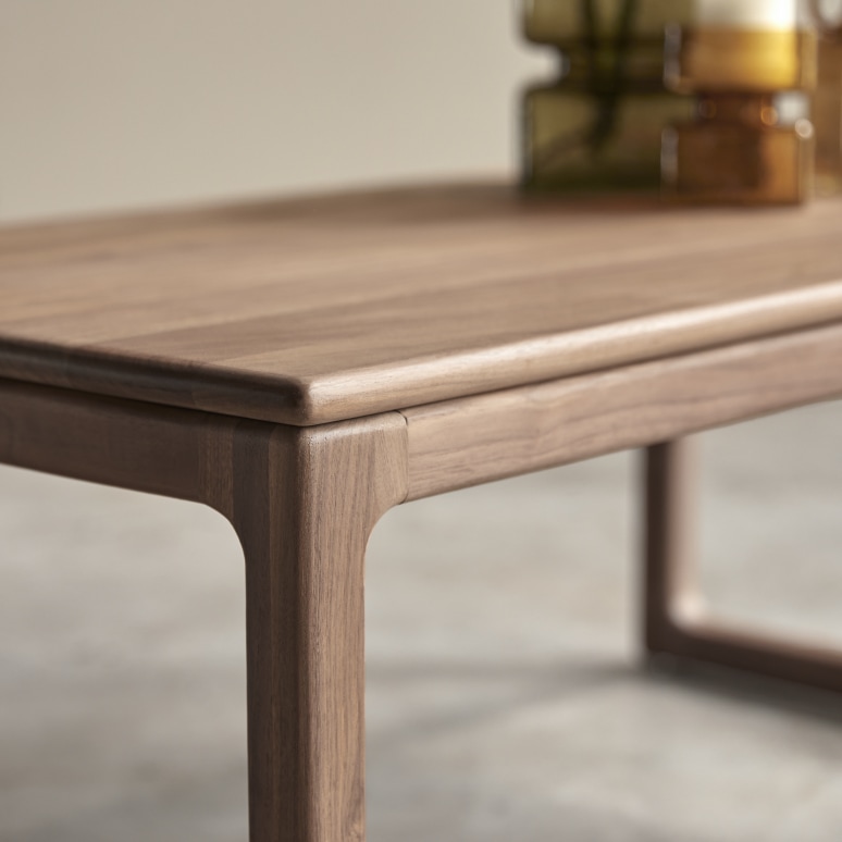 Walnut coffee table 100x56 cm Living room furniture Tikamoon