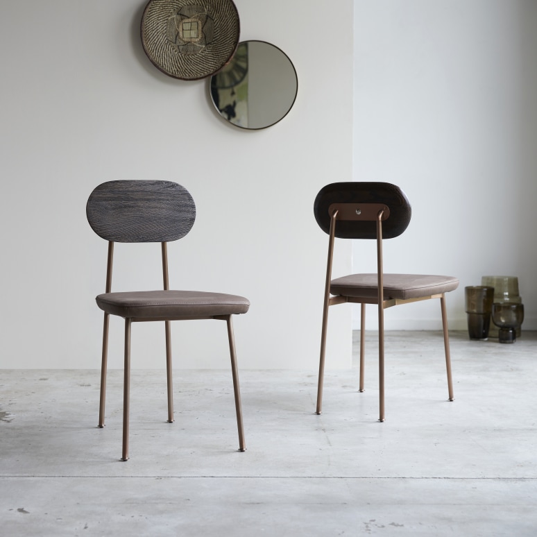 Yutapi - Set of 2 Mohawk Choco Solid Oak Chairs