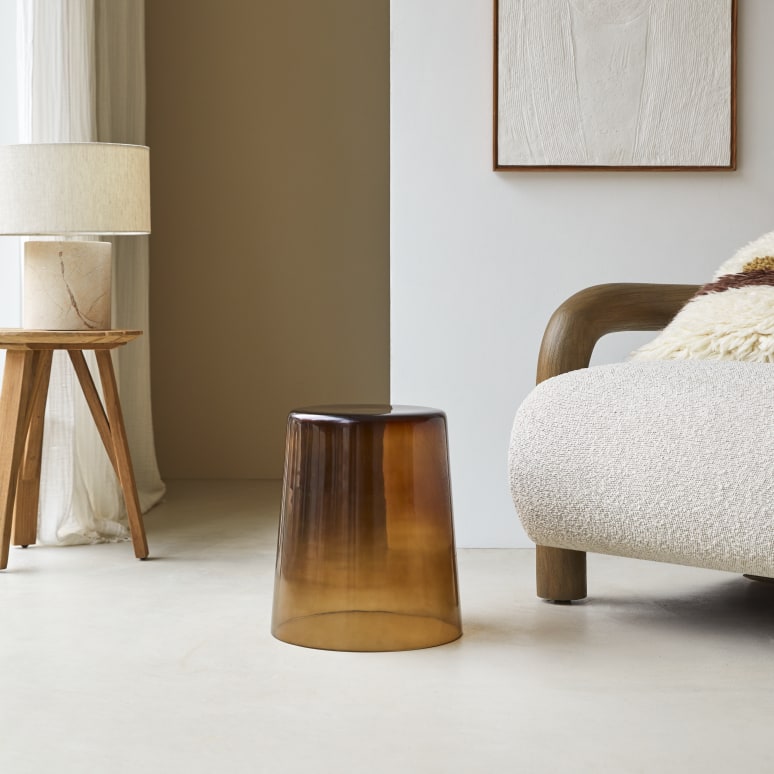 In Flore Tara Öllampe - Handgeblasen, Recyceltes Glas, Lila