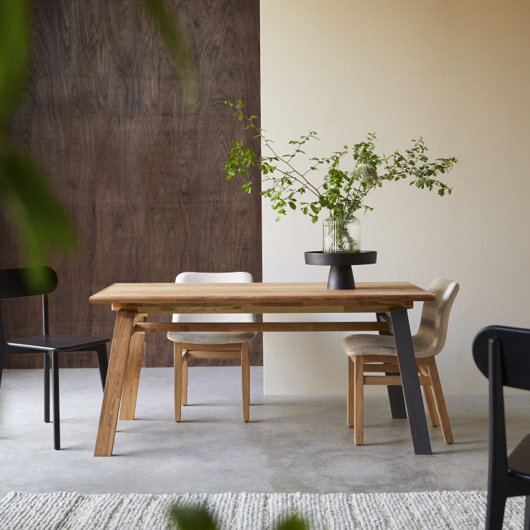 Sapristi - 6-seater rectangular table in reclaimed oak