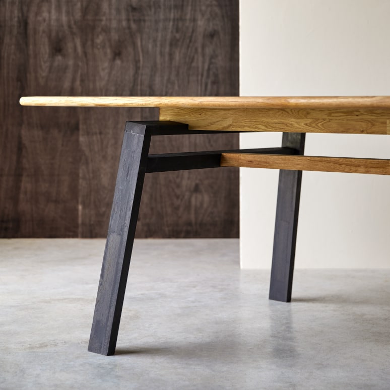 Sapristi - Rechteckiger Tisch aus recycelter Eiche 8 Pers.