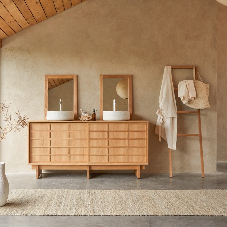 Miu - Mobile per il bagno in rovere massello 170 cm