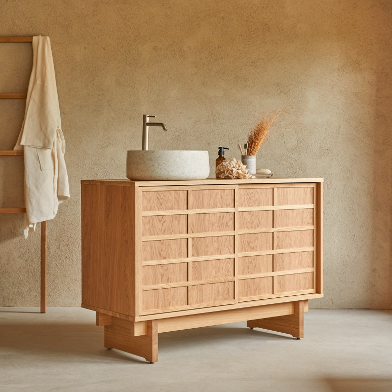 Miu - Mueble de baño de roble de 115 cm