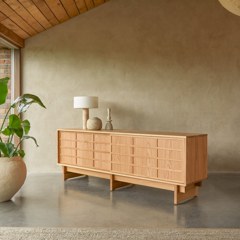 Miu - Credenza in legno di quercia 200 cm
