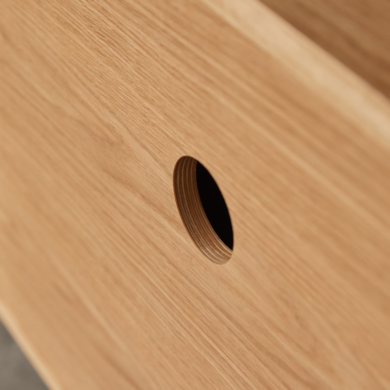 Miu - Mueble para TV de roble de 200 cm