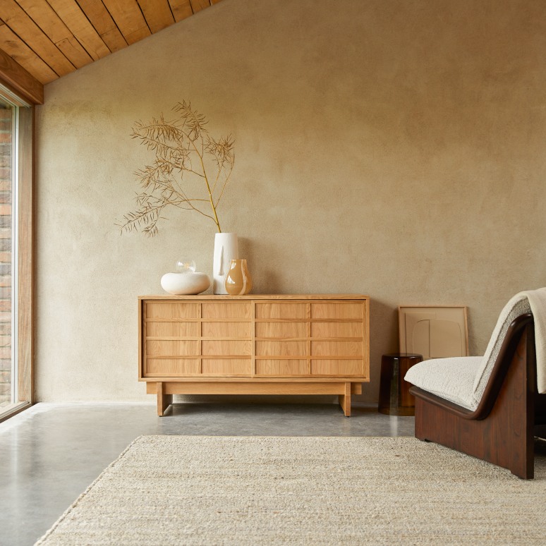 135 cm oak sideboard Living room Sideboards chests Tikamoon