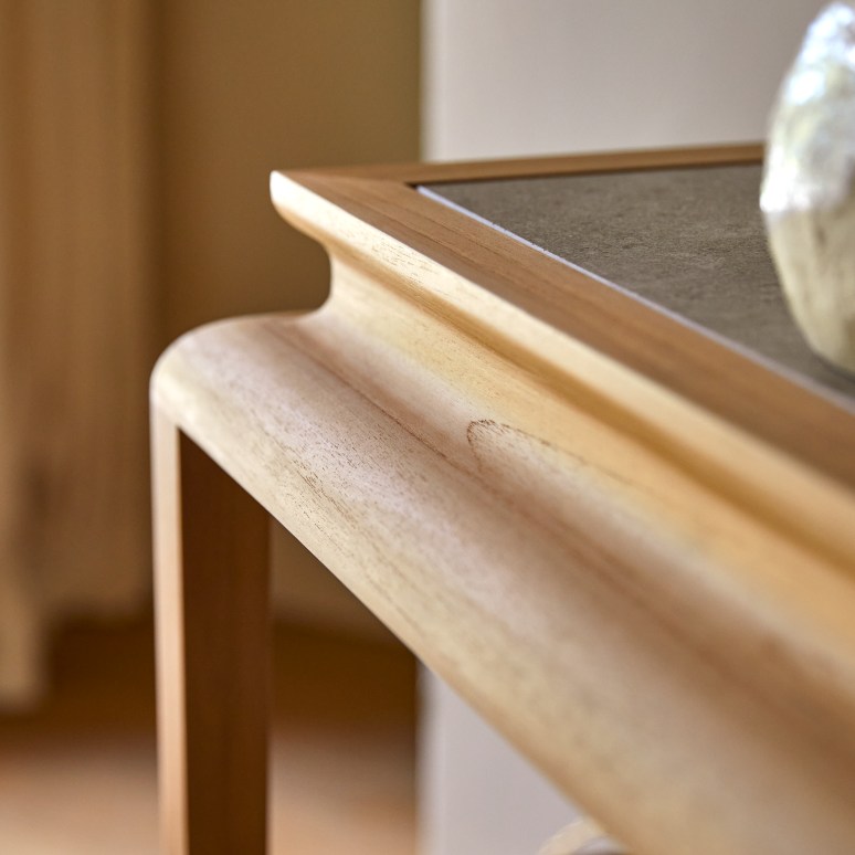 Achille - Consoletafel van massief teak 120 cm