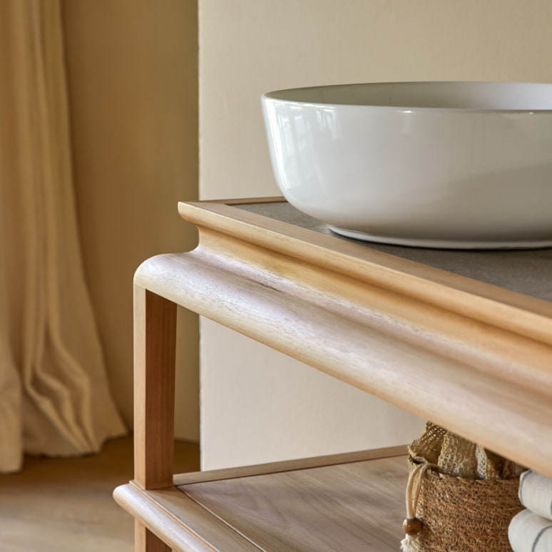 Achille - Wastafelmeubel van massief teak 135 cm