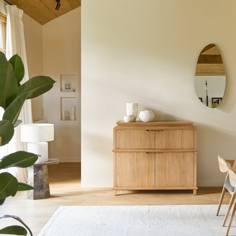 Buffet aus massivem Teak 120 cm