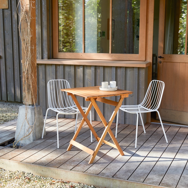 Bistro - Table de jardin pliable en acacia massif 2 pers.