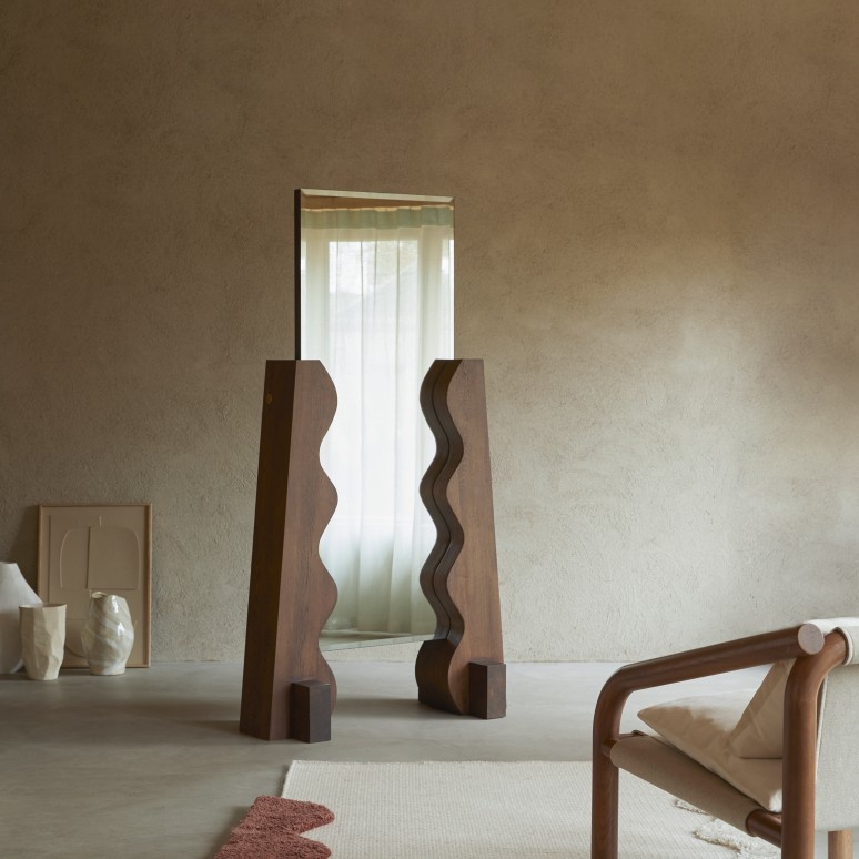 Opéra - Solid oak cheval mirror 175 x 94.5 cm